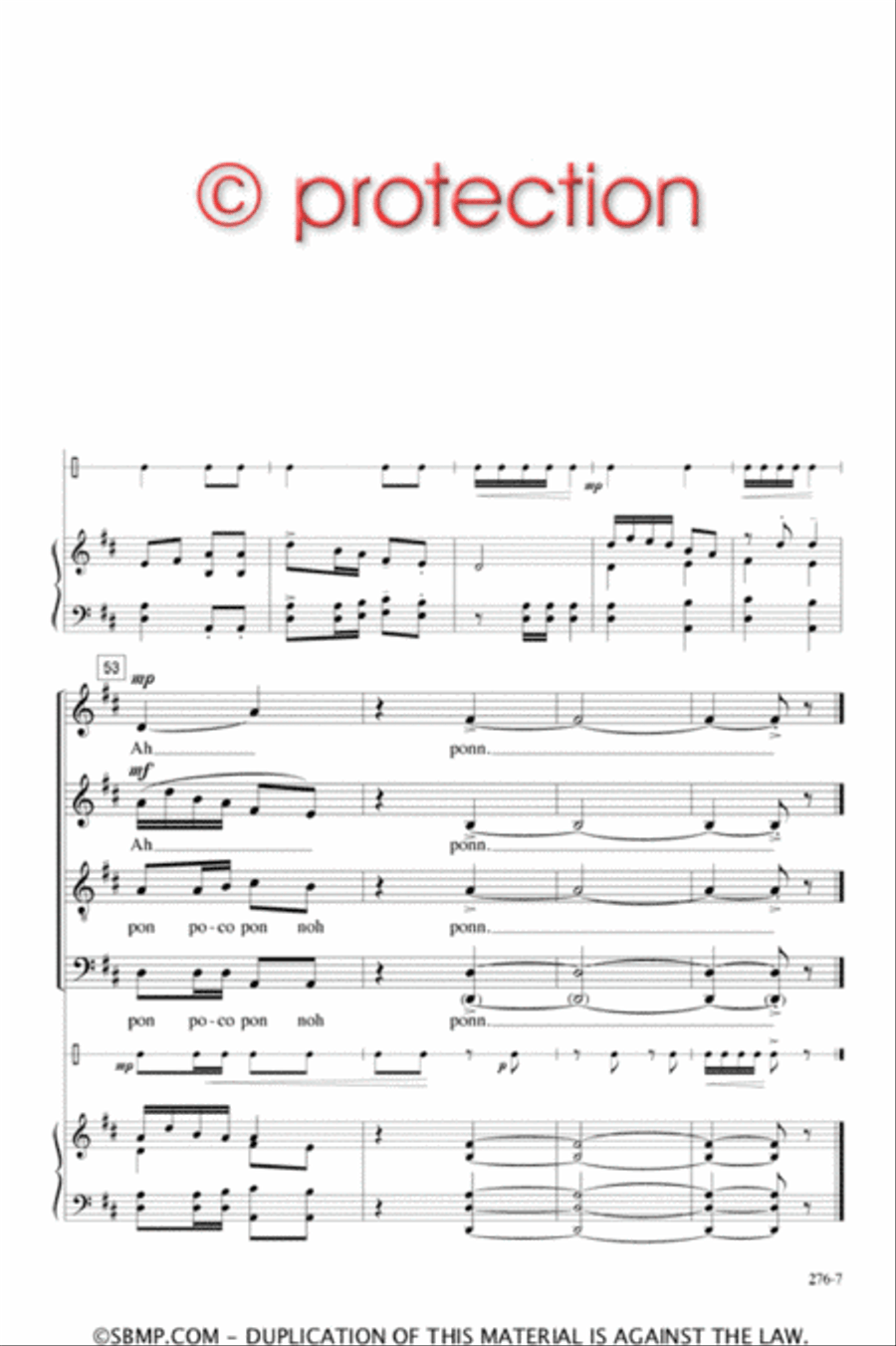 Shojojee - SATB Octavo 4-Part scores gallery preview page 7