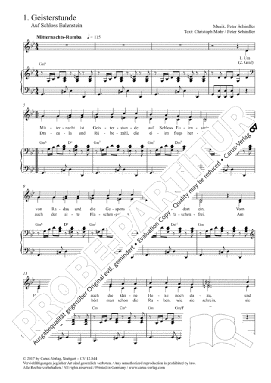 Gruselmonsterzaubersongs. Heft II Children's Choir scores gallery preview page 5