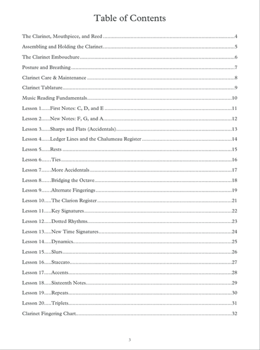 First Lessons Clarinet First Lessons Clarinet Clarinet Solo scores gallery preview page 4