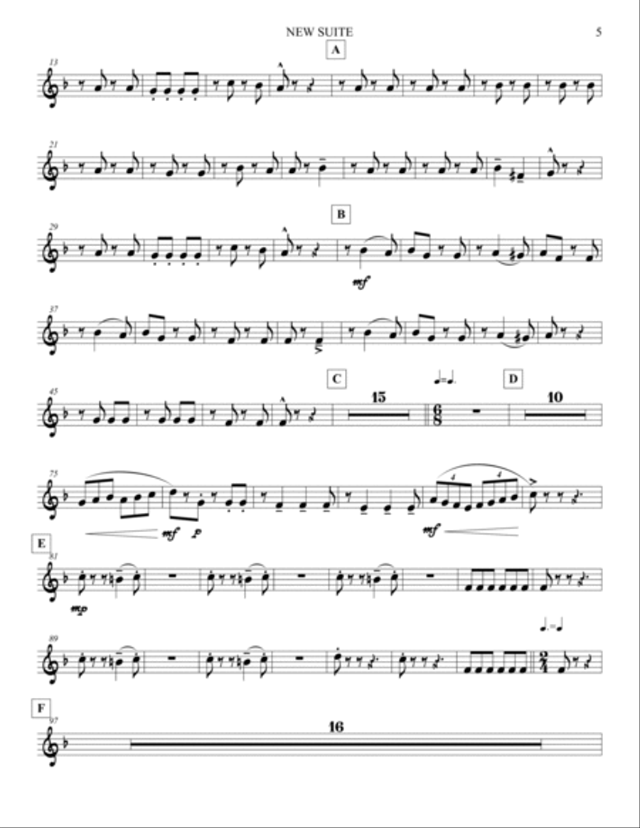 New Suite (Parts) [2] Concert Band scores gallery preview page 5
