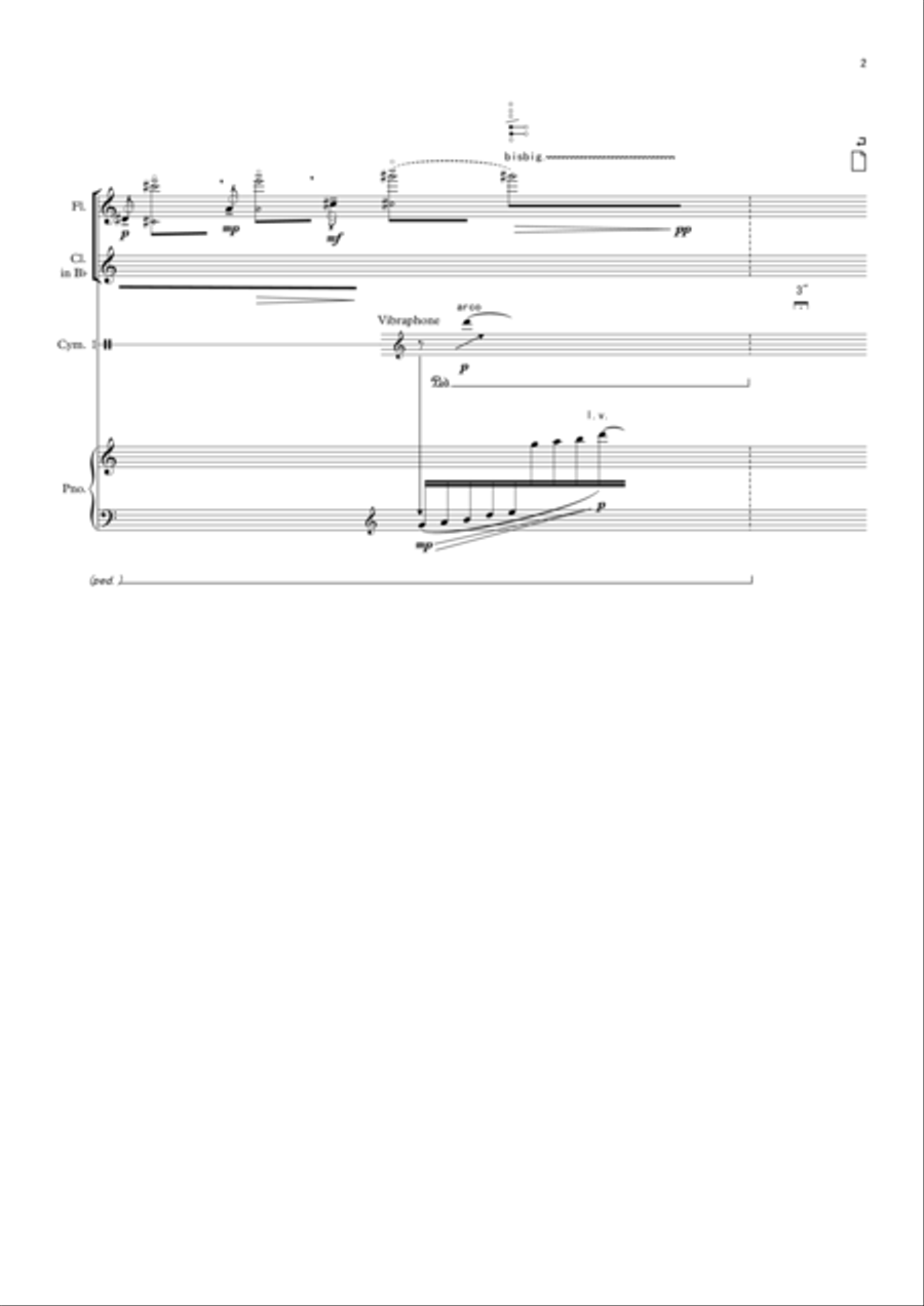 Rain in the Spring of a Lotus Pond Small Ensemble scores gallery preview page 6