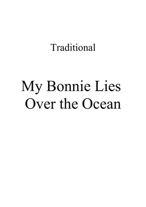 Book cover for My Bonnie Lies Over the Ocean - Piano solo (early intermediate)