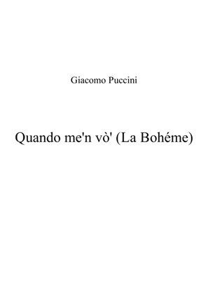 Book cover for Quando me'n vo' (Musetta's Waltz) - Voice and Guitar
