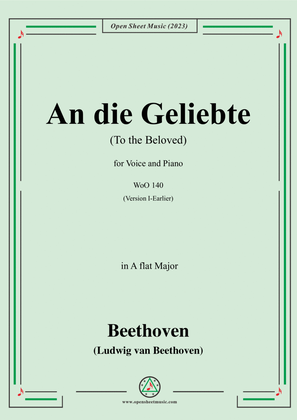 Book cover for Beethoven-An die Geliebte(To the Beloved),in A flat Major