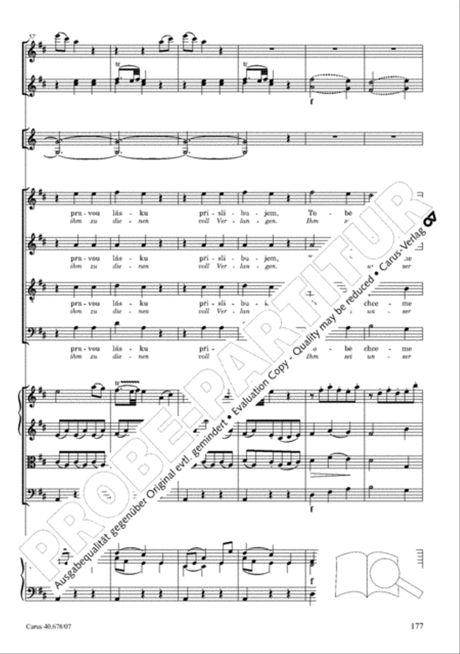 Missa pastoralis bohemica 4-Part scores gallery preview page 190