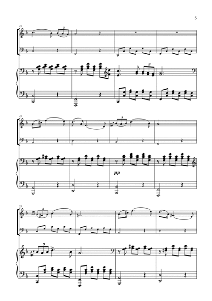F. Schubert - Serenade (Ständchen) (D 889) for Flute, Cello and Piano Flute scores gallery preview page 5