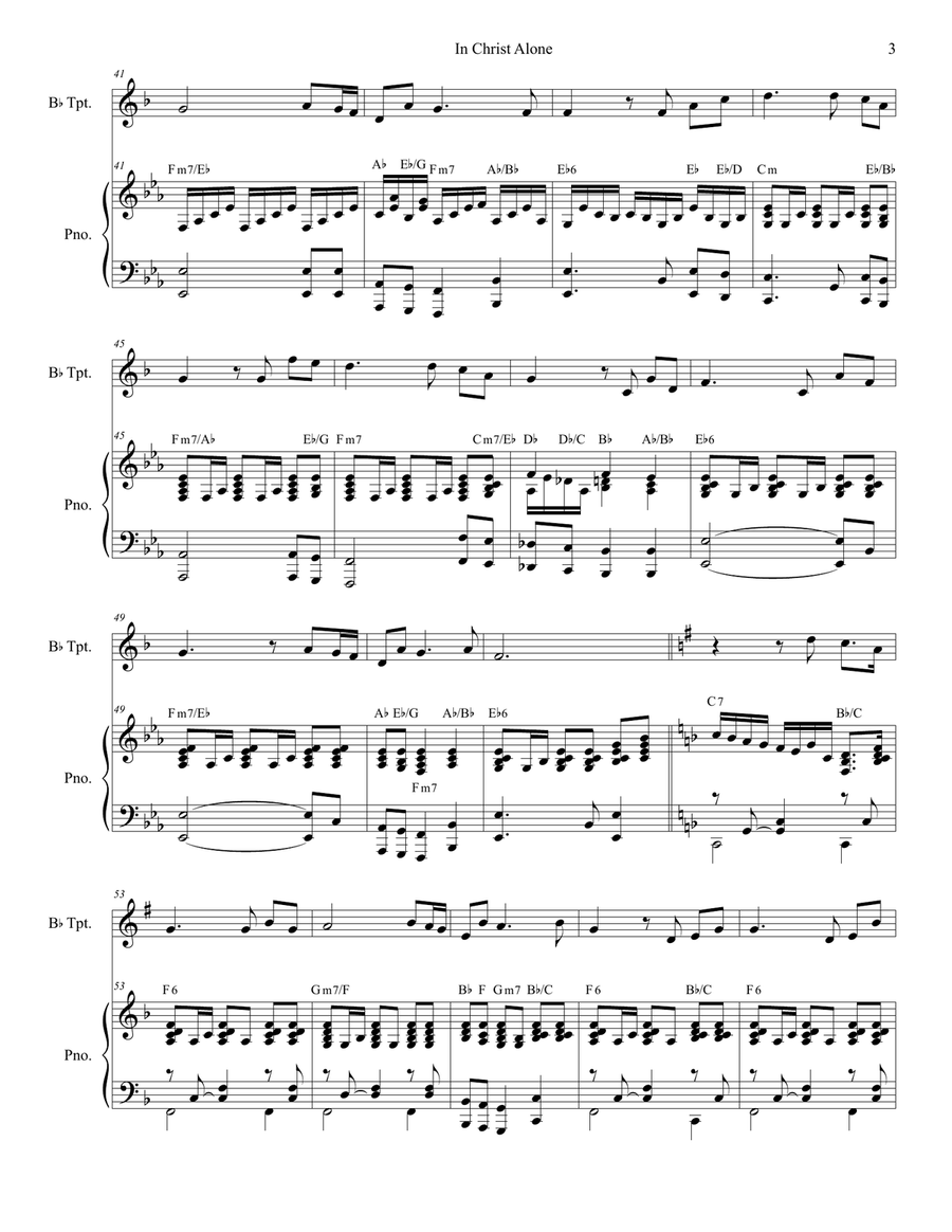 In Christ Alone In Christ Alone Trumpet Solo scores gallery preview page 3
