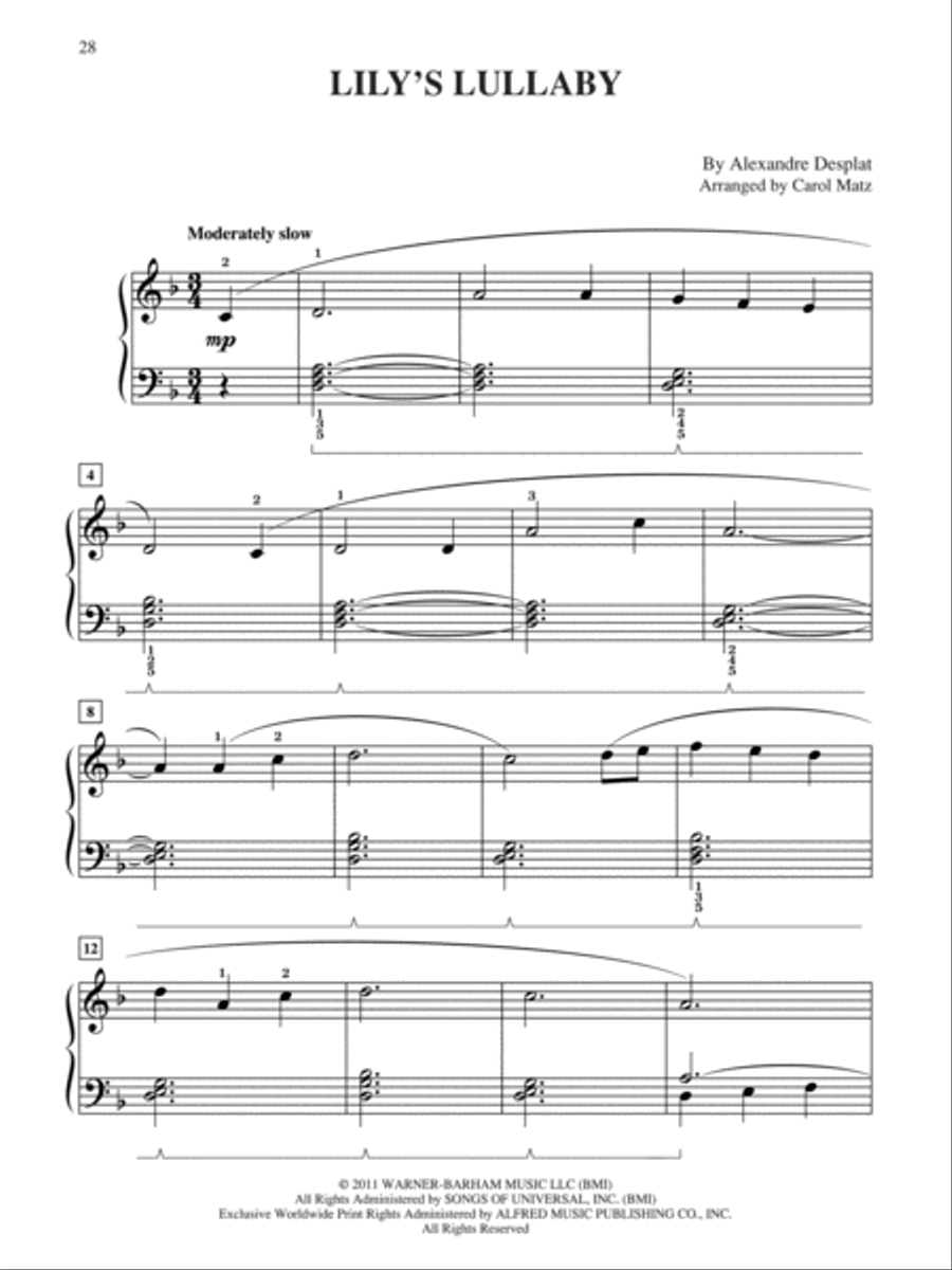 Harry Potter and the Deathly Hallows, Part 2 Easy Piano scores gallery preview page 5