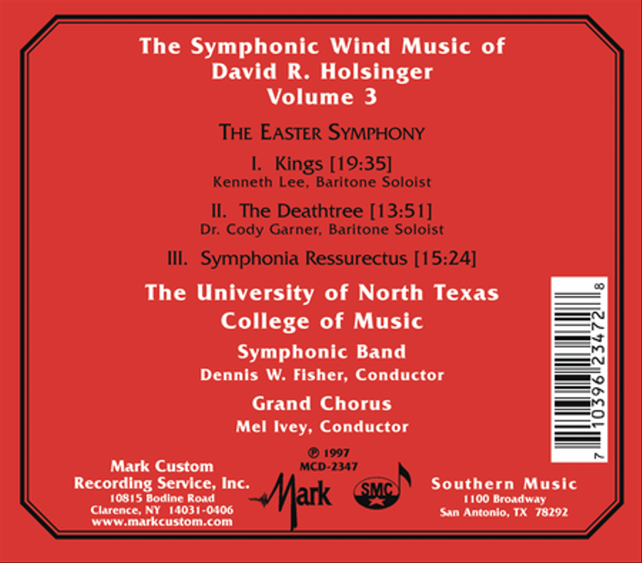 The Symphonic Wind Music of David R. Holsinger: Volume 3 Choir scores gallery preview page 2