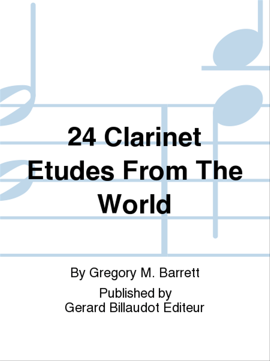 24 Clarinet Etudes From The World B-Flat Clarinet scores gallery preview page 1