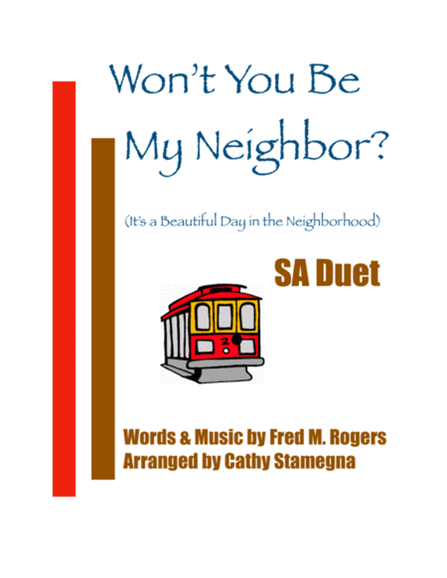 Won't You Be My Neighbor? - It's A Beautiful Day In The Neighborhood (SA Duet, Chords, Piano Acc.) image number null