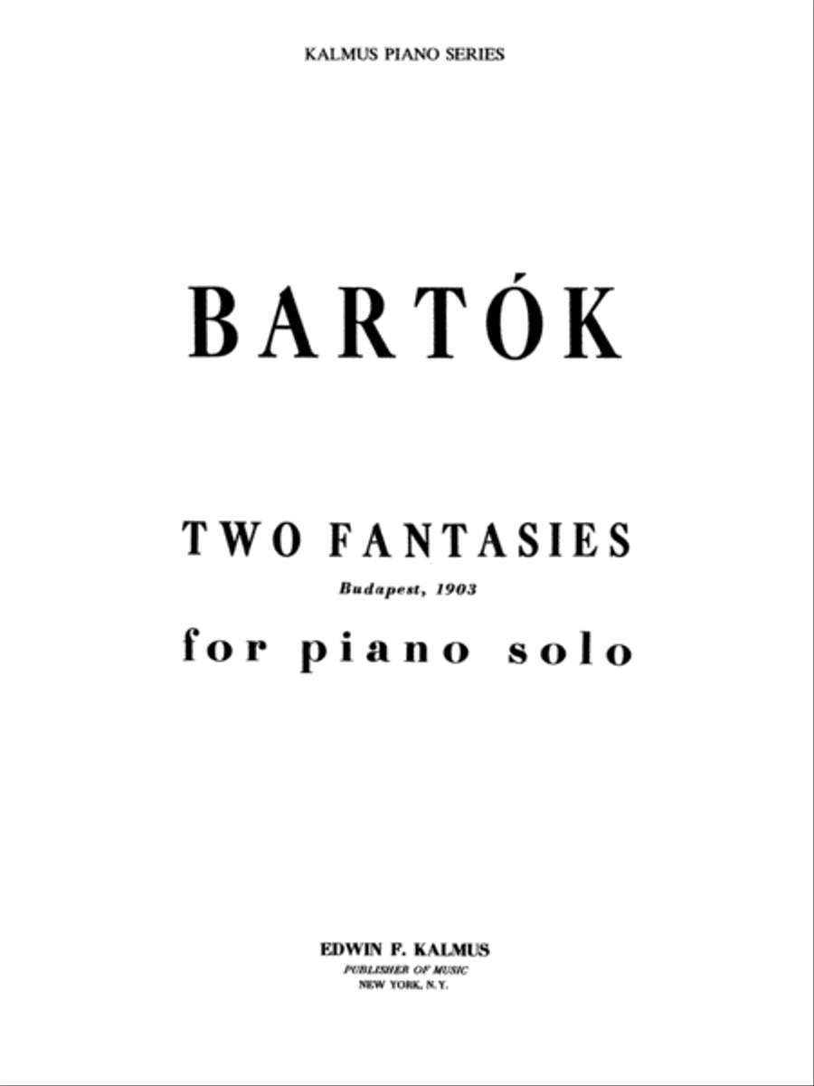 Two Fantasies (Gmunden 1903) Small Ensemble scores gallery preview page 2