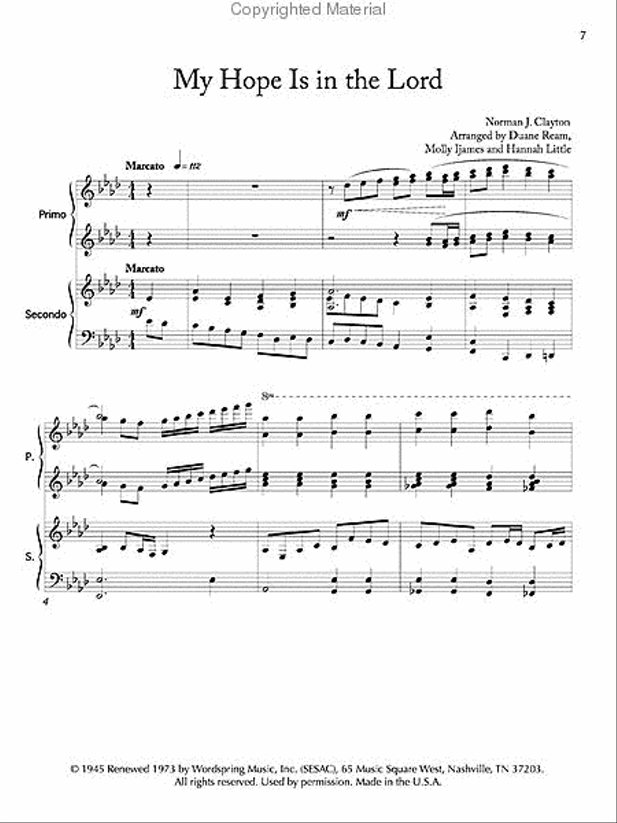 Wonderful Grace of Jesus 1 Piano, 4-Hands scores gallery preview page 4