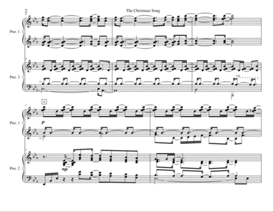 The Christmas Song (Chestnuts Roasting On An Open Fire) Piano scores gallery preview page 2