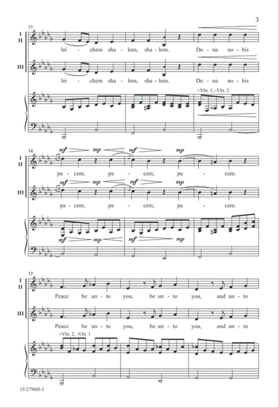 Shalom, Pacem, Peace 3-Part scores gallery preview page 4
