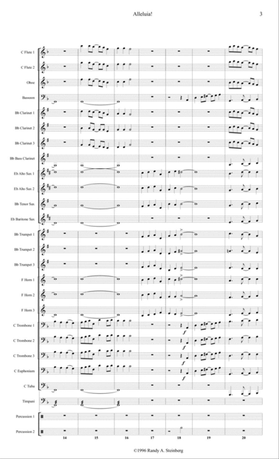 Alleluia! Concert Band scores gallery preview page 6