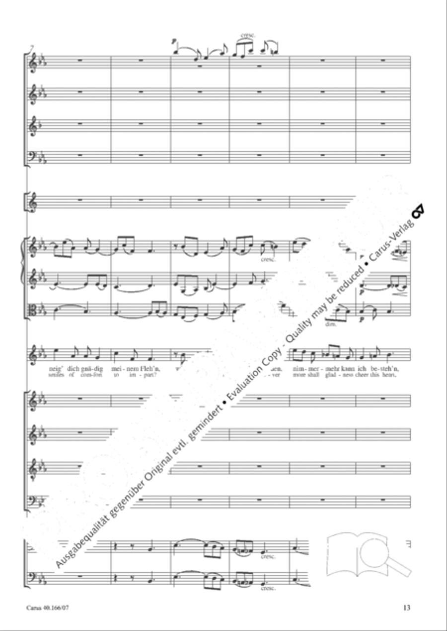 Hymn; Three sacred songs; fugue (Hymne; Drei geistliche Lieder und Fuge) Orchestra scores gallery preview page 14