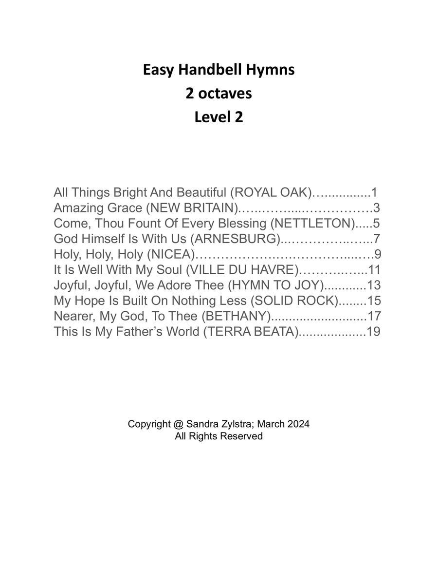 Easy Handbell Hymns (2 octave handbells) 2-Octaves scores gallery preview page 3