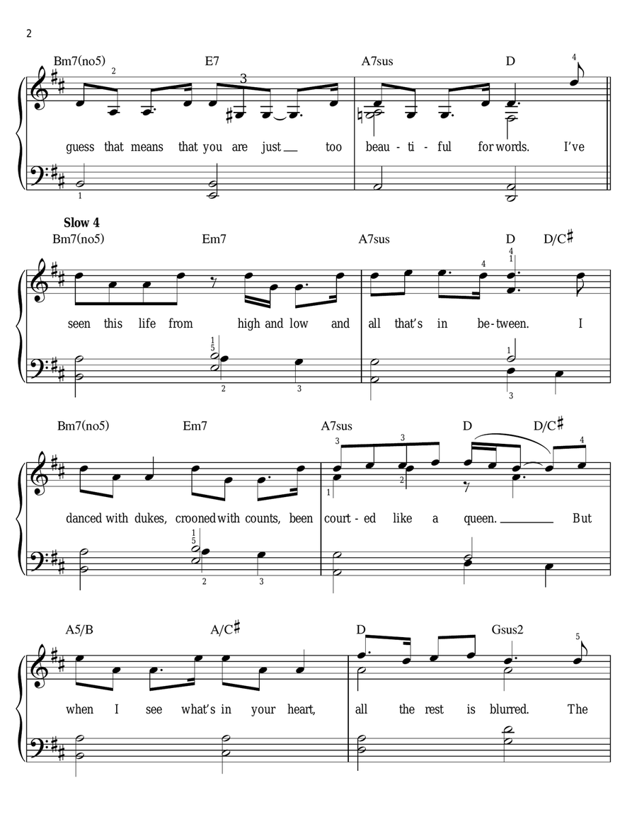 Too Beautiful For Words Too Beautiful For Words Voice scores gallery preview page 2