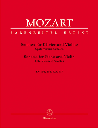 Sonatas for Piano and Violin K. 454, 481, 526, 547