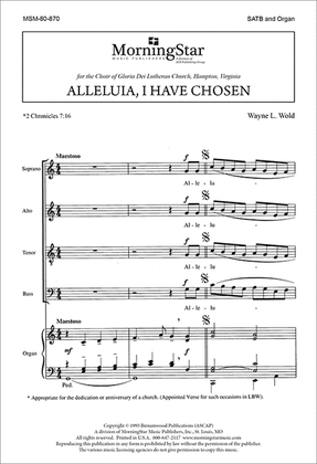 Book cover for Alleluia, I Have Chosen