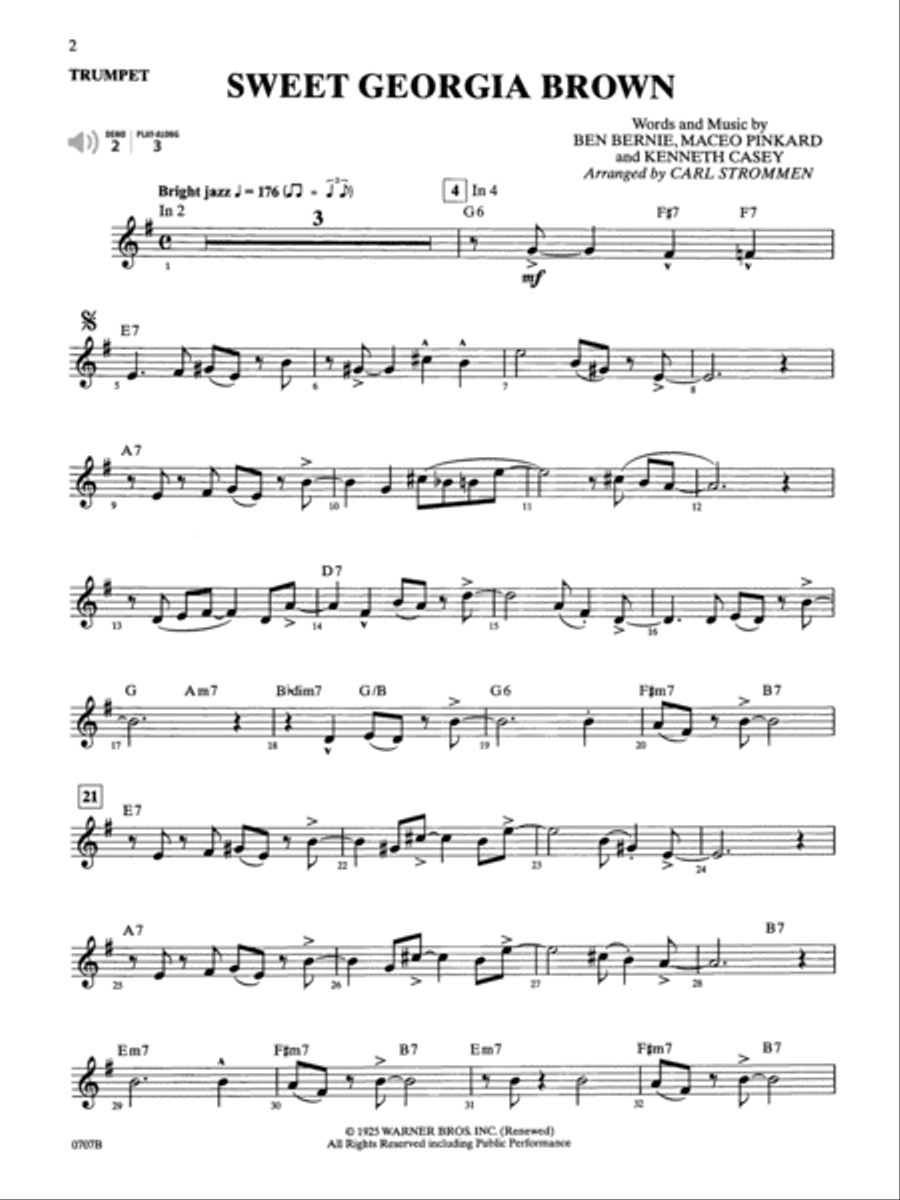 Movie Songs by Special Arrangement (Jazz-Style Arrangements with a Variation) Trumpet Solo scores gallery preview page 3