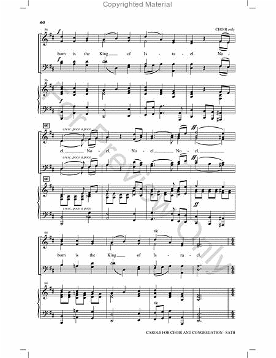 Carols for Choir and Congregation Choir scores gallery preview page 59