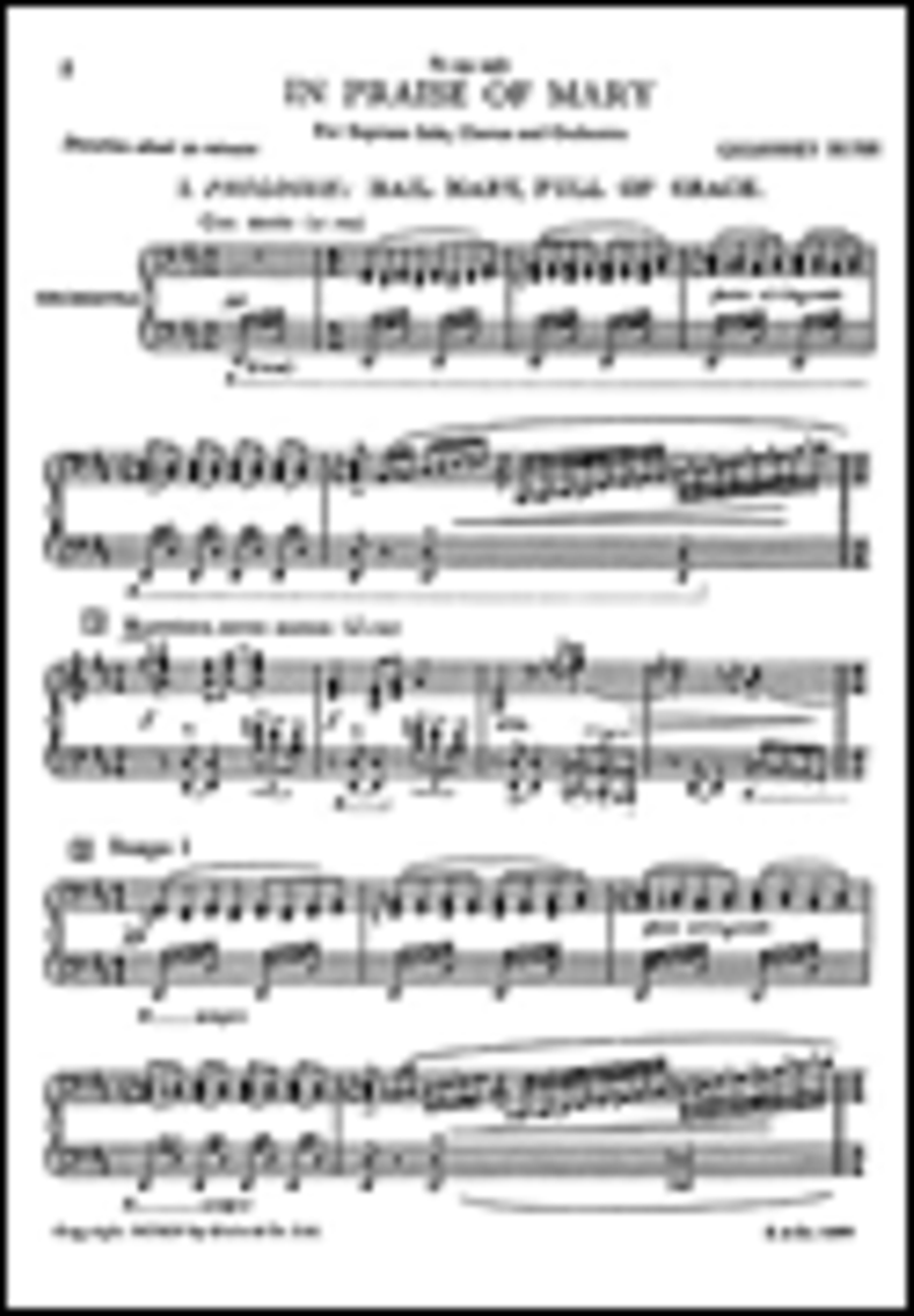 In Praise of Mary 4-Part scores gallery preview page 1