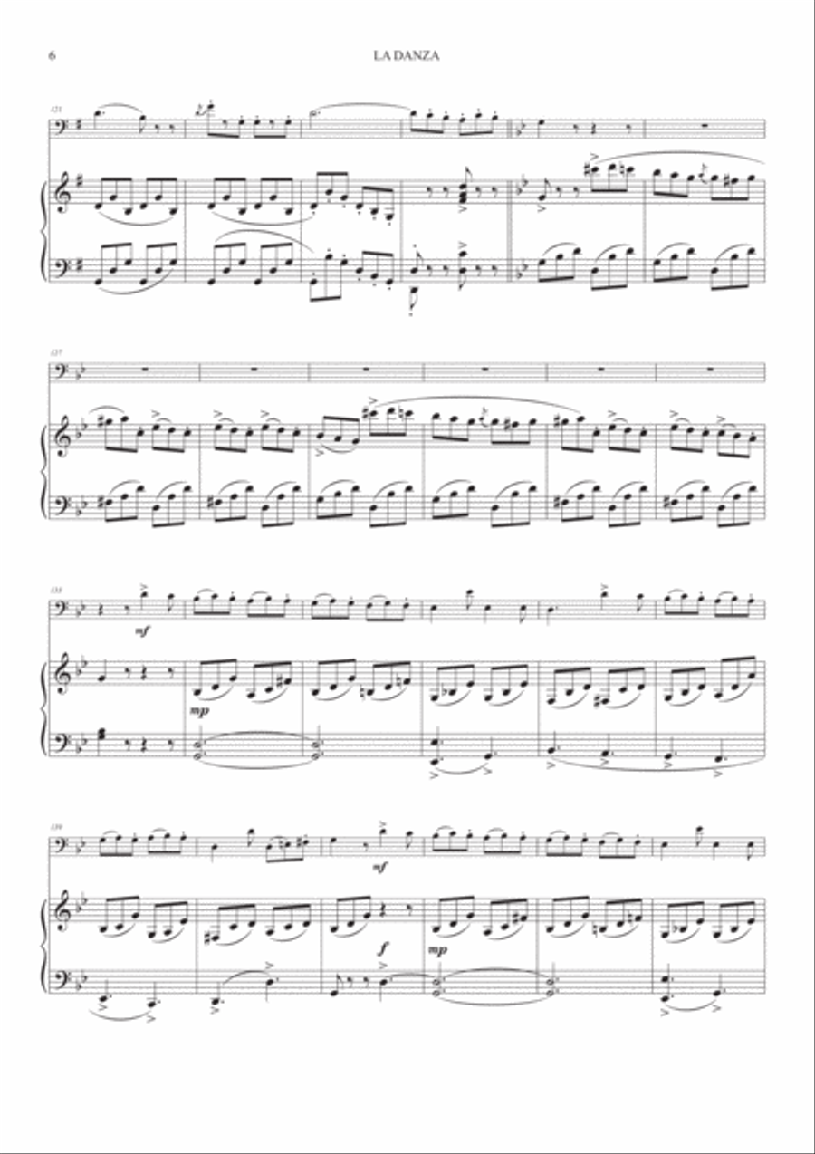 La Danza (Neapolitan Tarantella) for Trombone and Piano Brass Ensemble scores gallery preview page 6