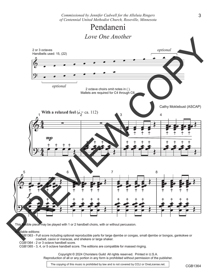 Pendaneni (2-3 octaves) Pendaneni (2-3 octaves) 3-Octaves scores gallery preview page 2
