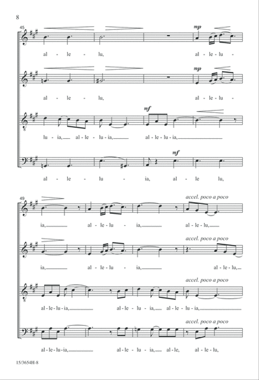 Alleluia Alleluia 4-Part scores gallery preview page 8