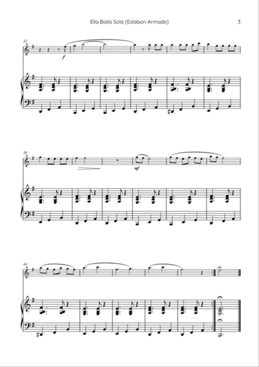 Ella Baila Sola Flute Solo scores gallery preview page 3
