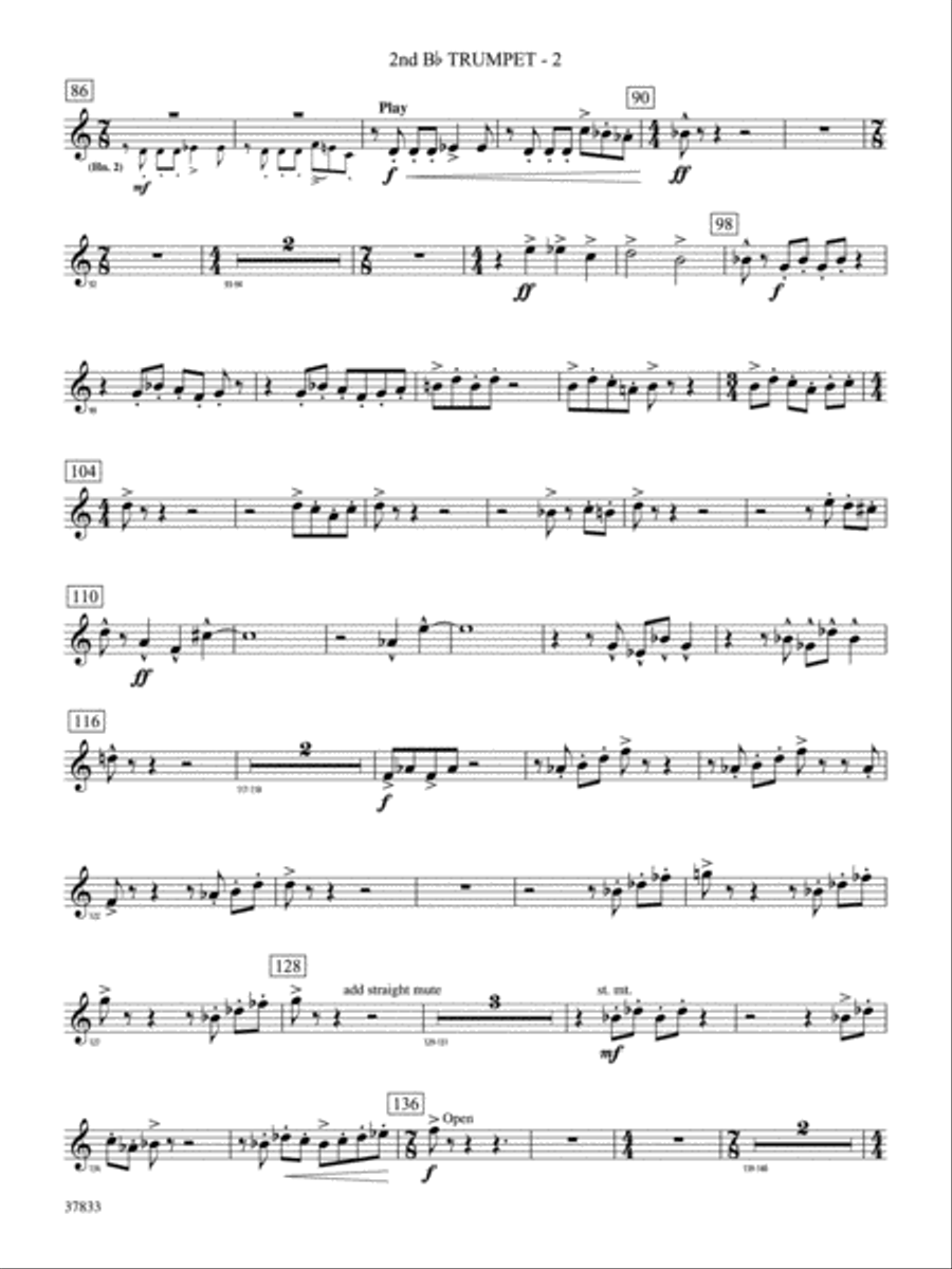 Symphonic Essay: 2nd B-flat Trumpet Concert Band scores gallery preview page 2