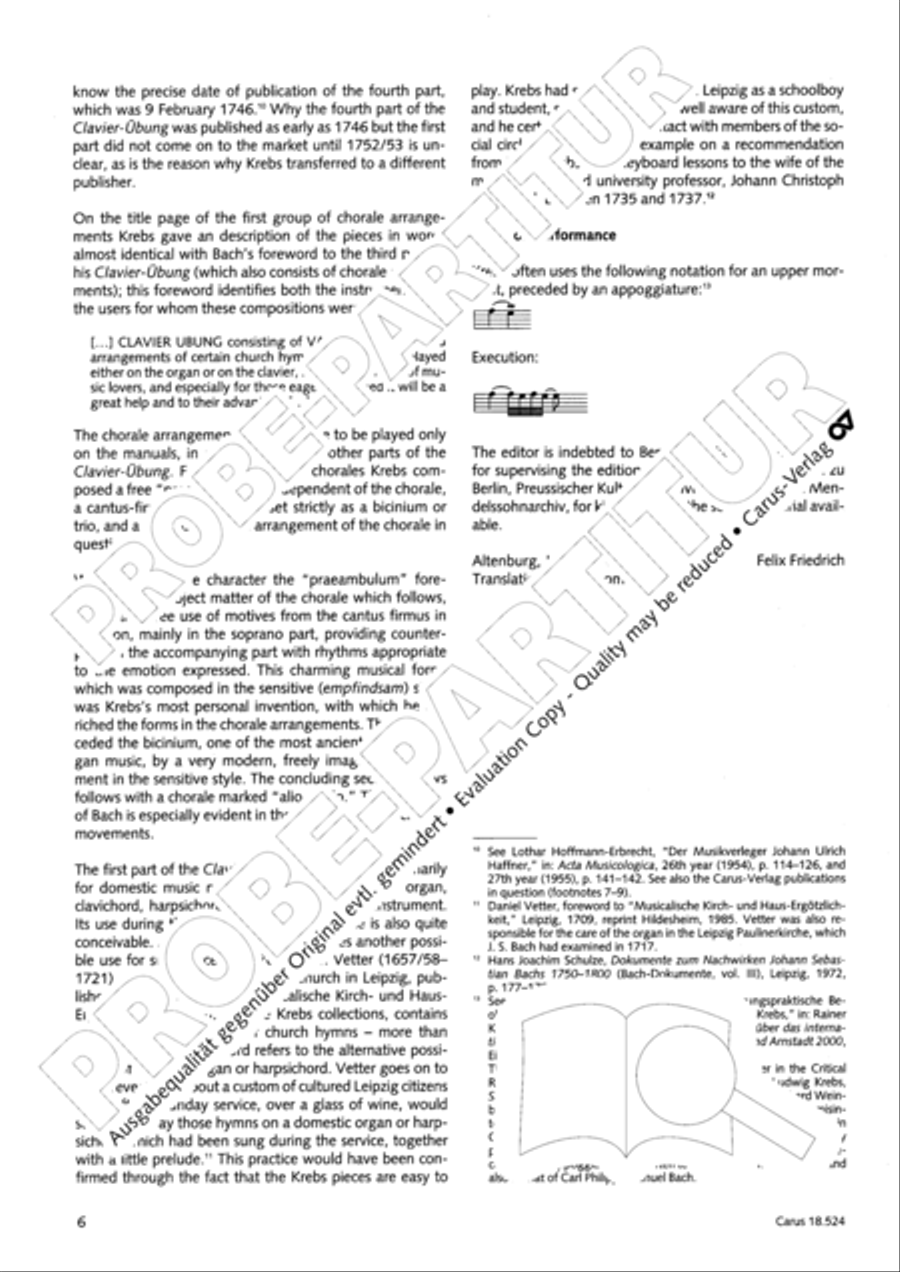 Chorale arrangements. First part of the Clavier-Ubung Collection / Songbook scores gallery preview page 7