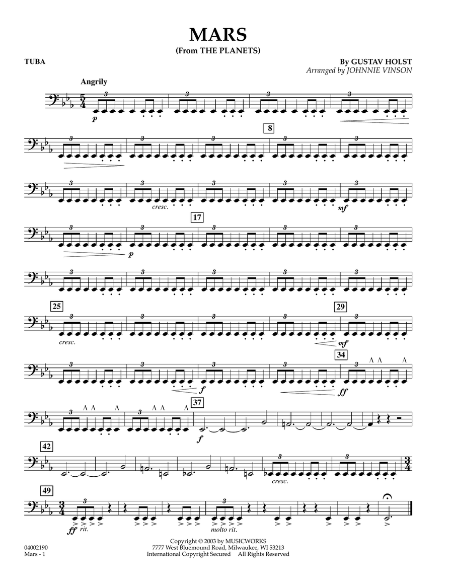 Mars (from The Planets) - Tuba