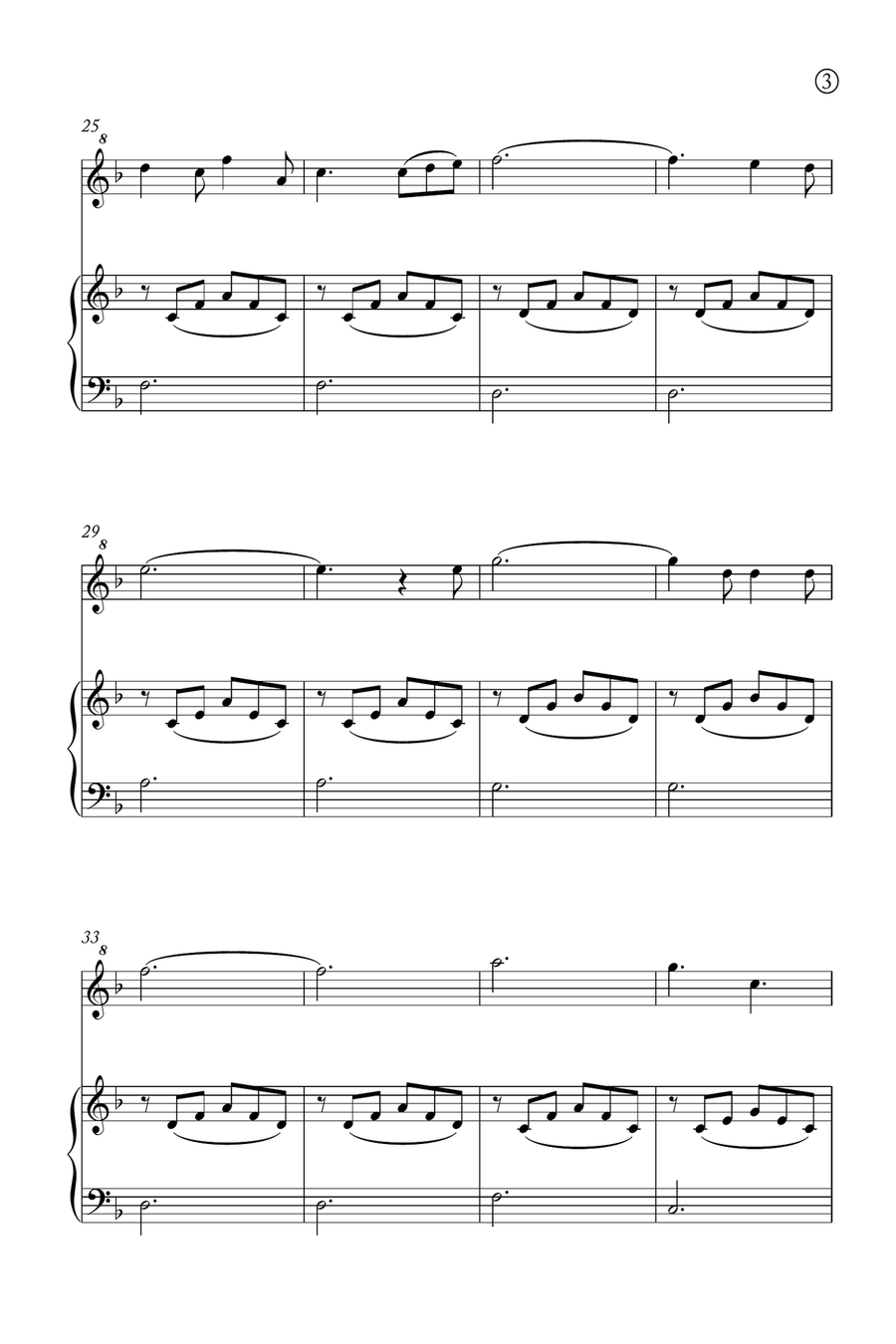 Oh Holy night Soprano Recorder scores gallery preview page 3