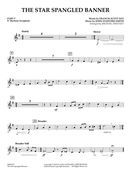 The Star Spangled Banner - Pt.5 - Eb Baritone Saxophone