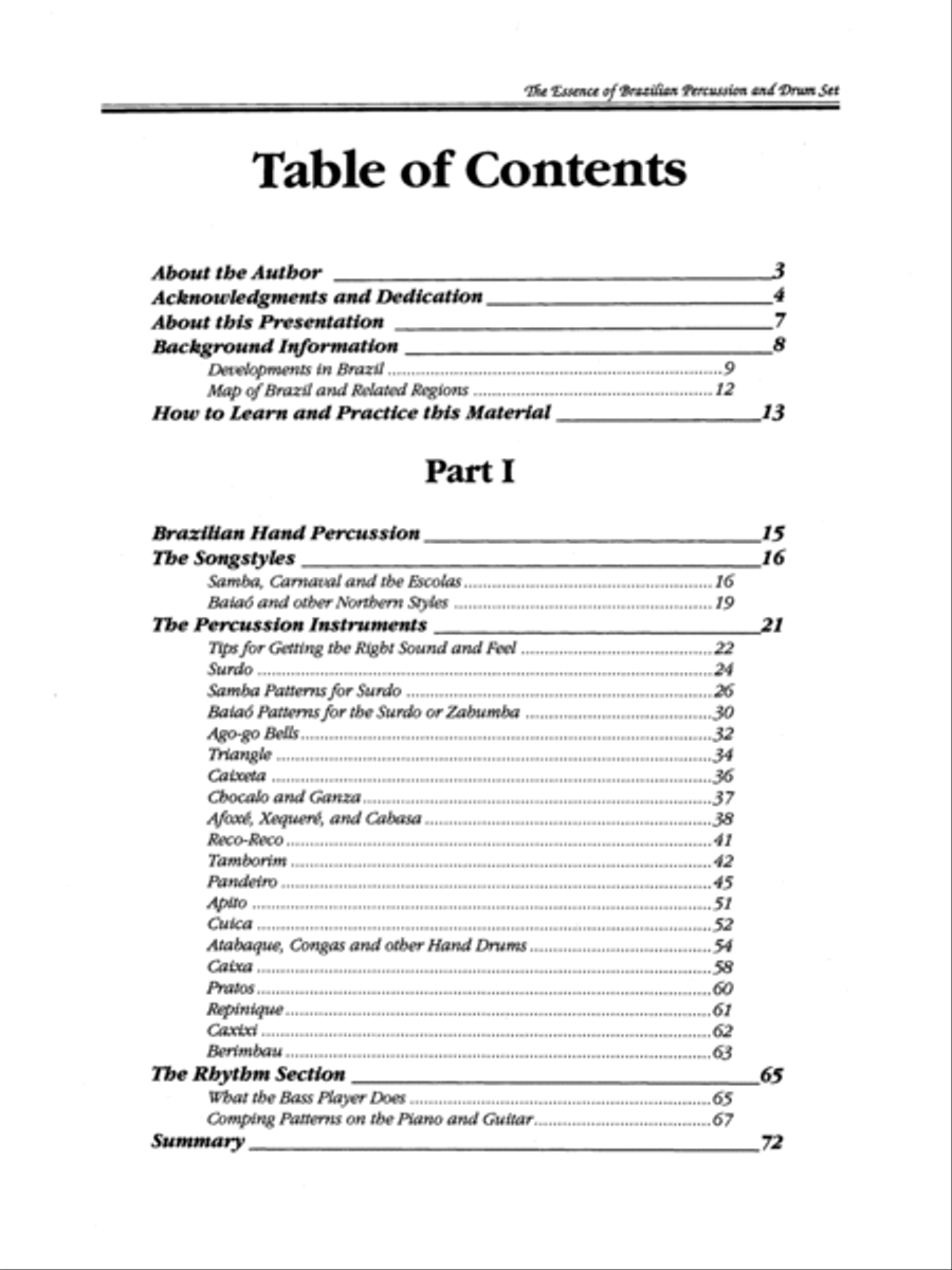 The Essence of Brazilian Percussion & Drum Set Drum Set scores gallery preview page 2