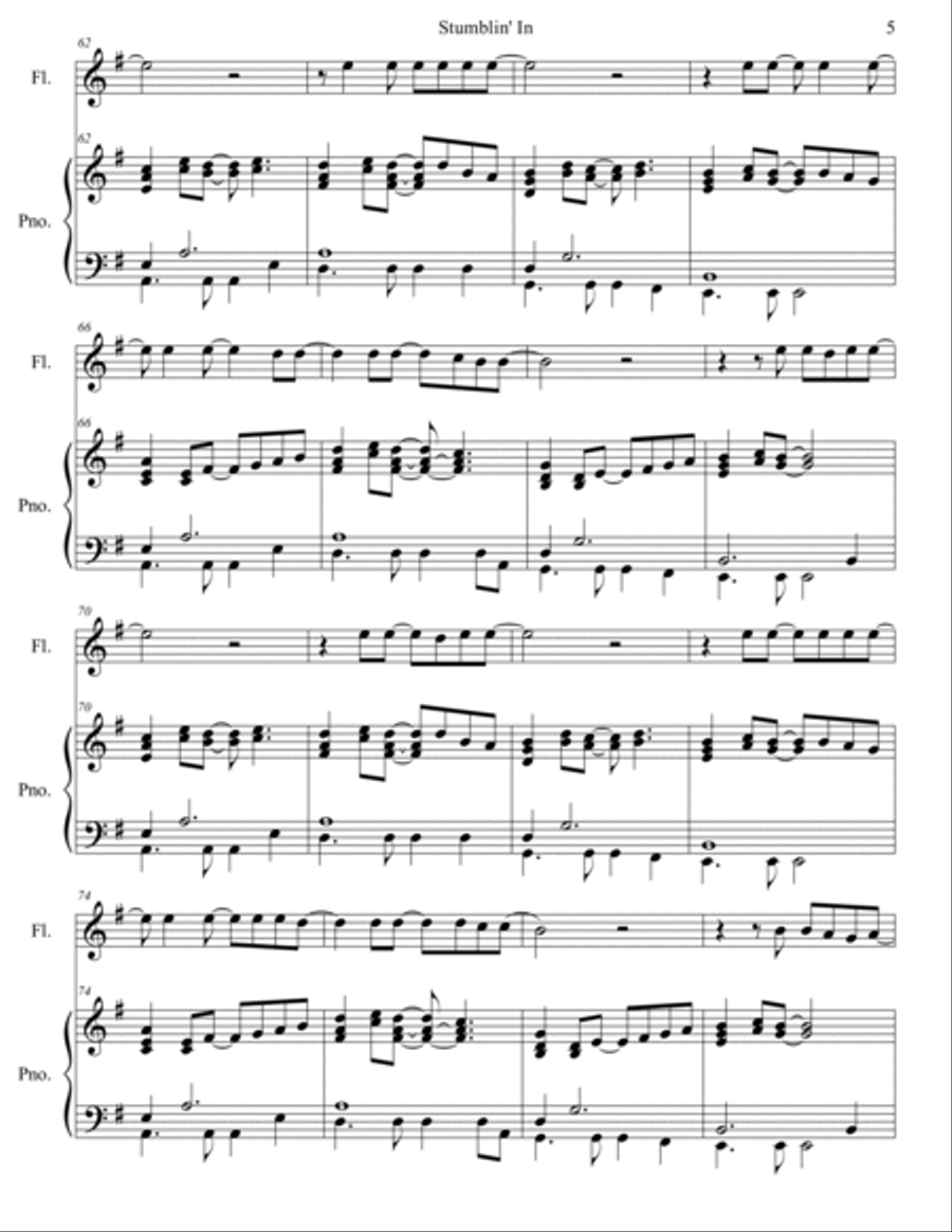 Stumblin' In Stumblin' In Flute Solo scores gallery preview page 6