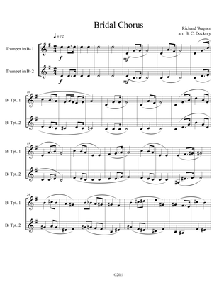 Bridal Chorus (Here Comes the Bride) for Trumpet Duet