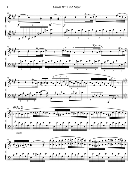 Piano Sonata N° 11 in A Major - K 331 image number null