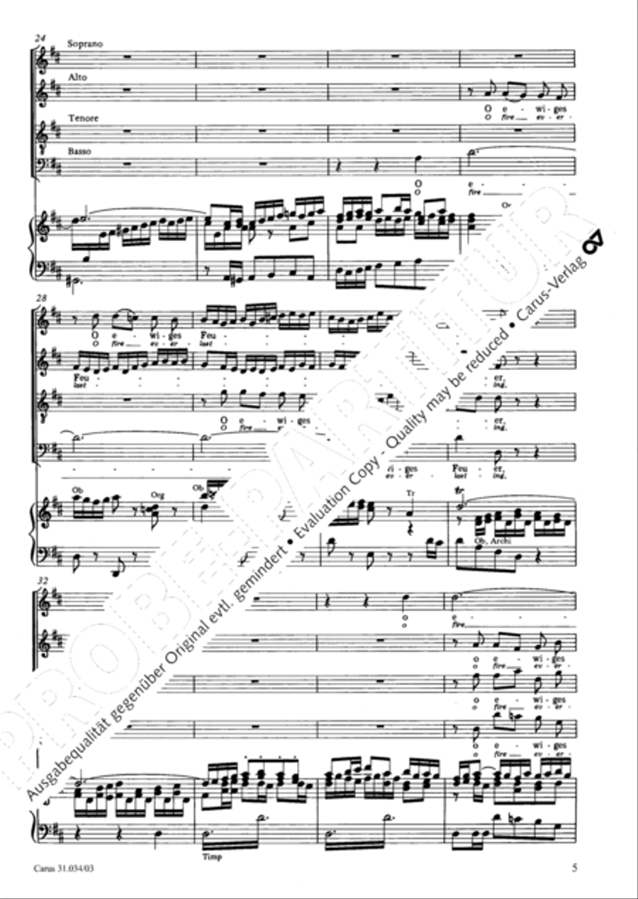 O fire everlasting (O ewiges Feuer, o Ursprung der Liebe) ATB scores gallery preview page 6