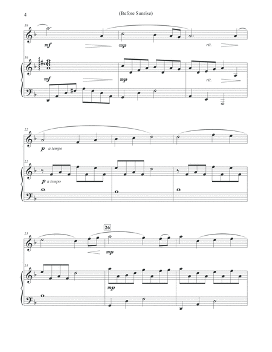 Before Sunrise - Oboe & Piano Piano scores gallery preview page 4