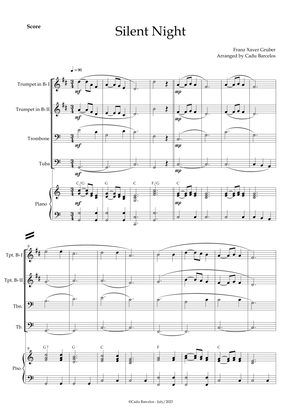 Silent night (Brass Quartet) Piano and chords
