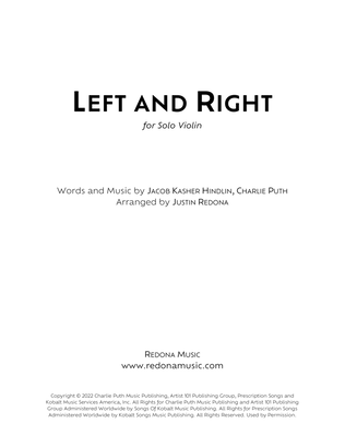 Book cover for Left And Right