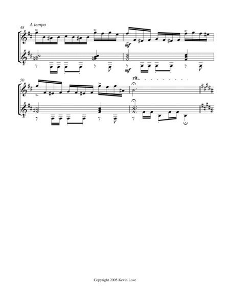 Variations on a Theme by Sor (Violin and Guitar) - Score and Parts image number null