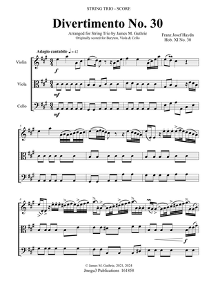 Haydn: Divertimento No. 30 for String Trio