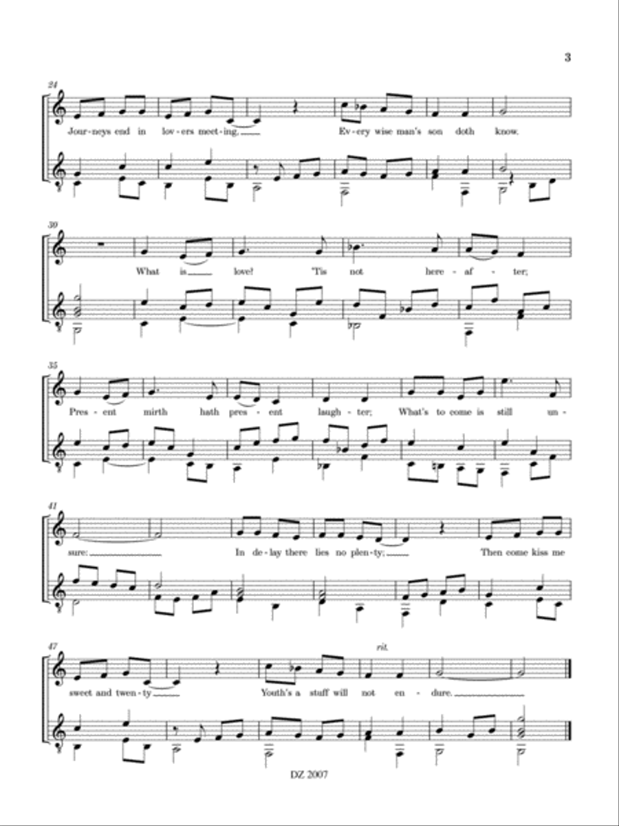 The Four Songs From Twelfth Night Classical Guitar scores gallery preview page 3
