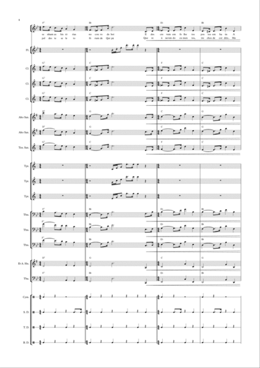 Hino do Instituto Histórico e Geográfico do Cariri Paraibano Concert Band scores gallery preview page 4