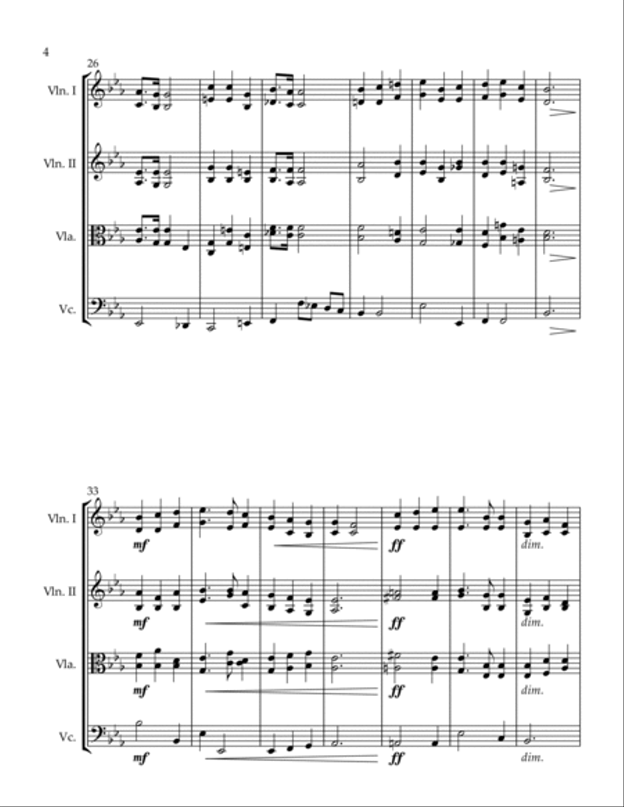 Great Is Thy Faithfulness String Quartet scores gallery preview page 4